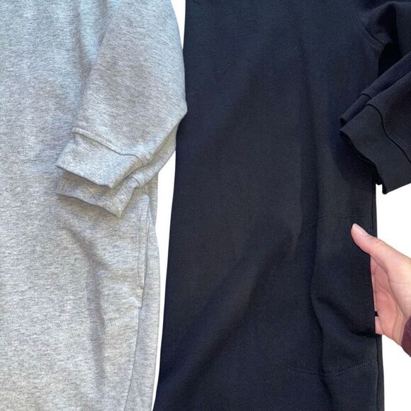 ATM Anthony Thomas melillo sweatshirt dress bundle black gray 3/4 sleeves pocket - Picture 2 of 11